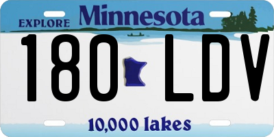 MN license plate 180LDV
