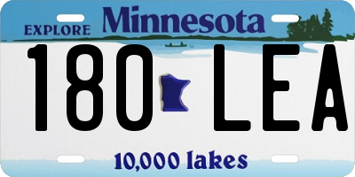 MN license plate 180LEA