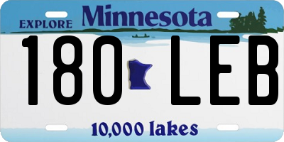 MN license plate 180LEB
