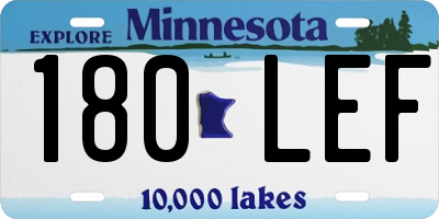 MN license plate 180LEF