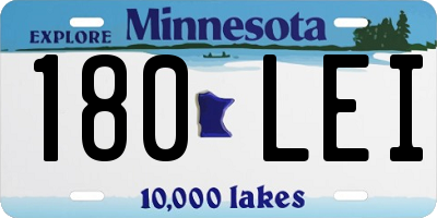 MN license plate 180LEI