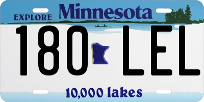 MN license plate 180LEL