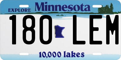 MN license plate 180LEM