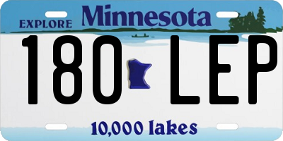 MN license plate 180LEP