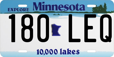 MN license plate 180LEQ