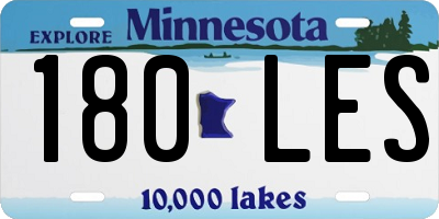 MN license plate 180LES