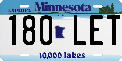 MN license plate 180LET