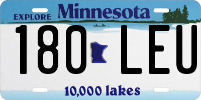MN license plate 180LEU