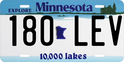 MN license plate 180LEV