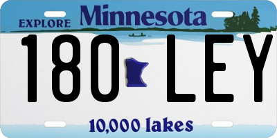 MN license plate 180LEY