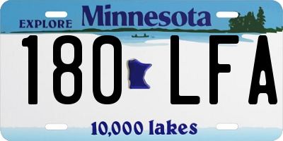 MN license plate 180LFA