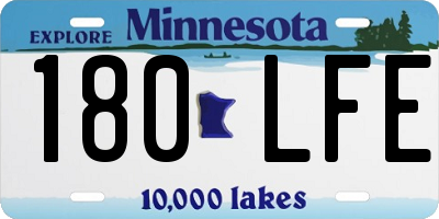 MN license plate 180LFE