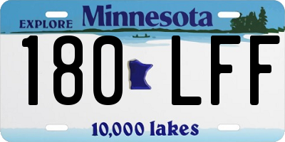 MN license plate 180LFF