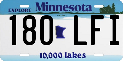 MN license plate 180LFI