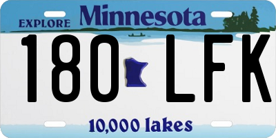MN license plate 180LFK