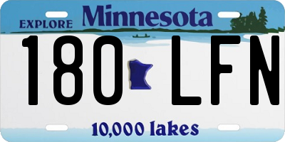 MN license plate 180LFN