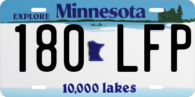MN license plate 180LFP