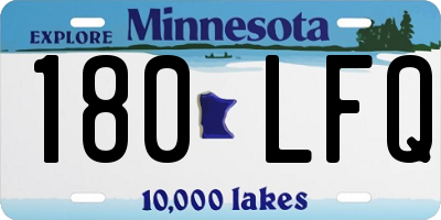 MN license plate 180LFQ