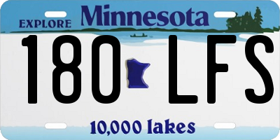 MN license plate 180LFS