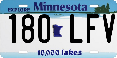 MN license plate 180LFV