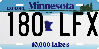 MN license plate 180LFX