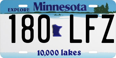 MN license plate 180LFZ