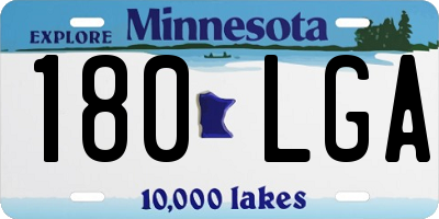 MN license plate 180LGA