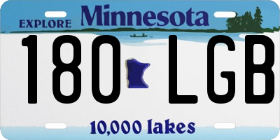 MN license plate 180LGB