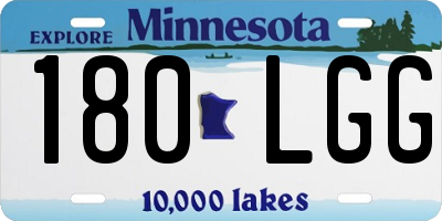 MN license plate 180LGG