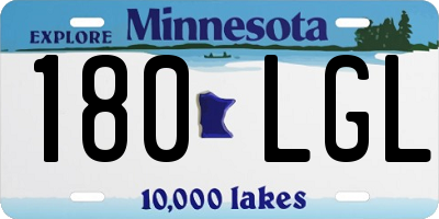 MN license plate 180LGL