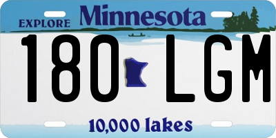 MN license plate 180LGM