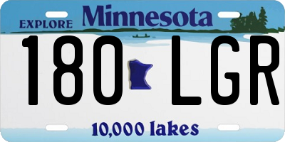 MN license plate 180LGR