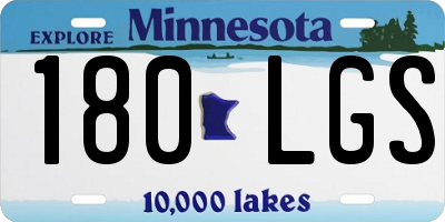 MN license plate 180LGS