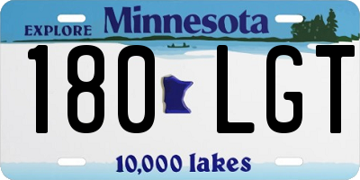 MN license plate 180LGT