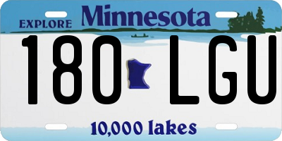 MN license plate 180LGU