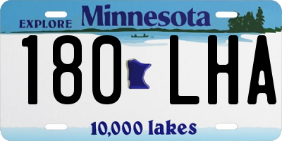 MN license plate 180LHA
