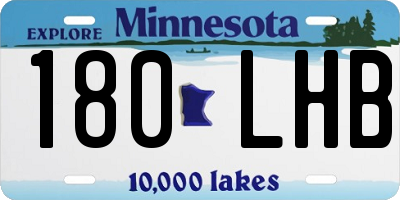 MN license plate 180LHB
