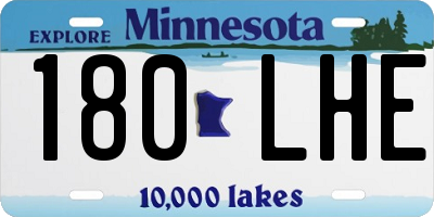 MN license plate 180LHE