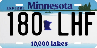 MN license plate 180LHF