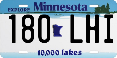 MN license plate 180LHI