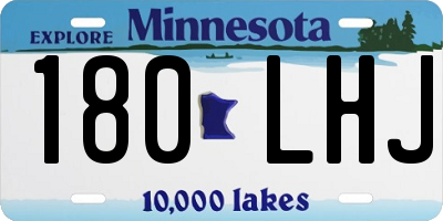 MN license plate 180LHJ