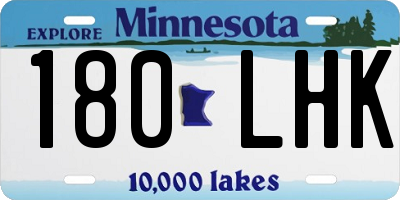 MN license plate 180LHK