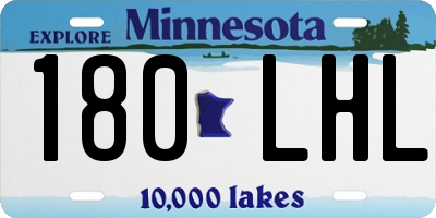 MN license plate 180LHL