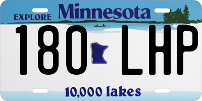 MN license plate 180LHP