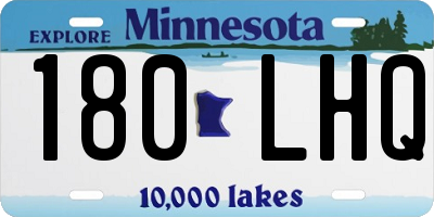 MN license plate 180LHQ