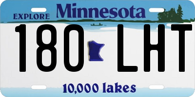 MN license plate 180LHT