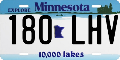 MN license plate 180LHV