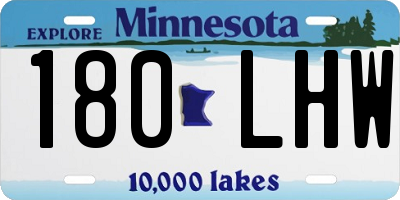 MN license plate 180LHW