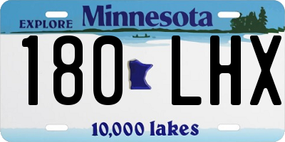 MN license plate 180LHX