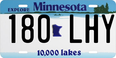 MN license plate 180LHY